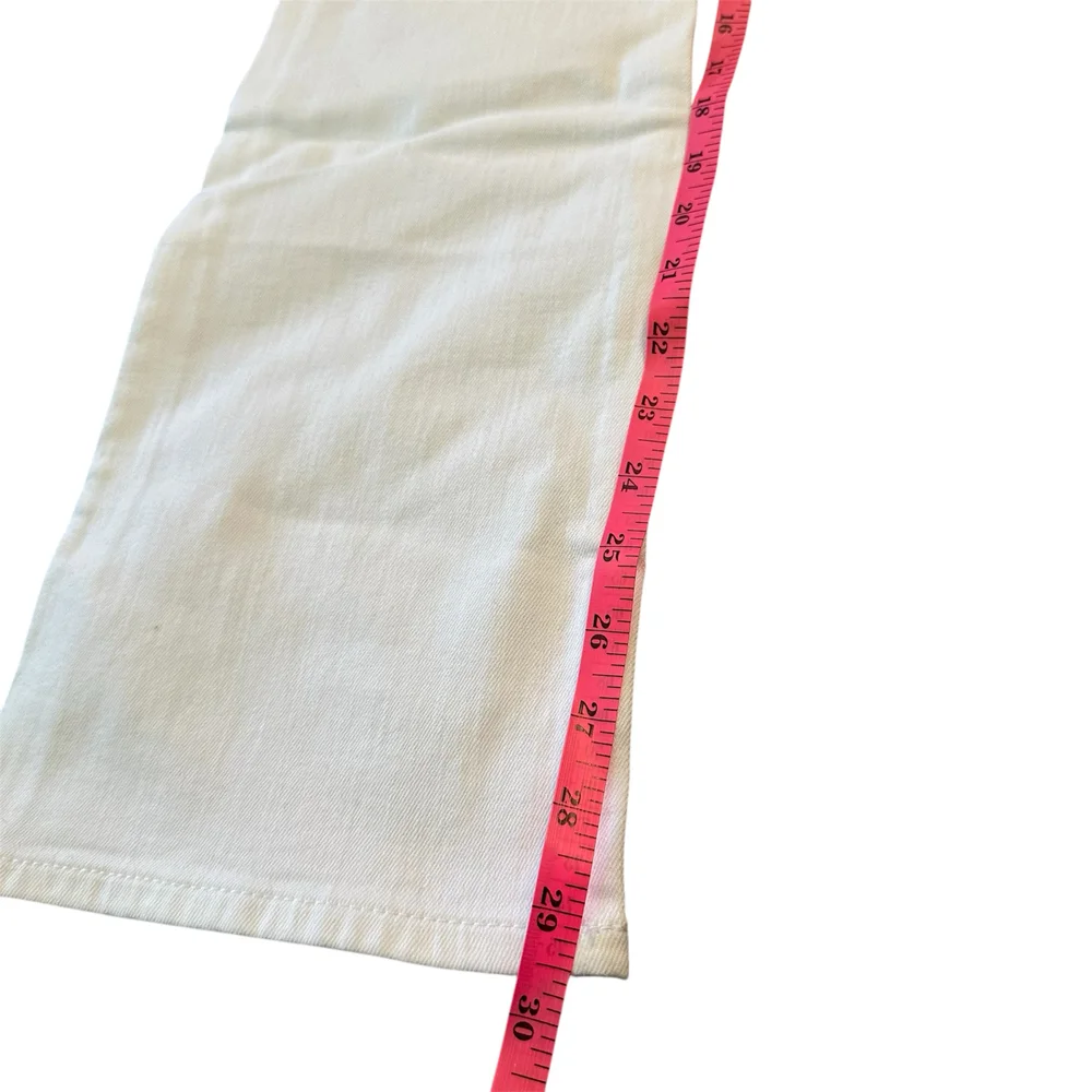 NWT! Express White Barely Boot Cut Jeans - Size 12P - Picture 5 of 5